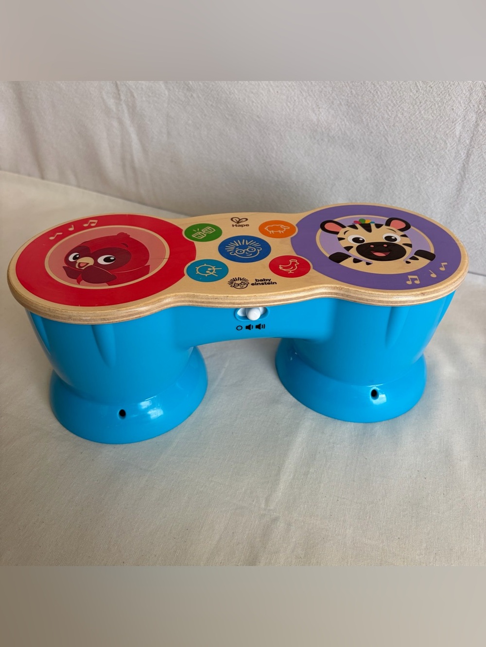 Hape Baby Einstein Upbeat Tunes Magic Touch Wooden Drums/ Bongos Musical Toy